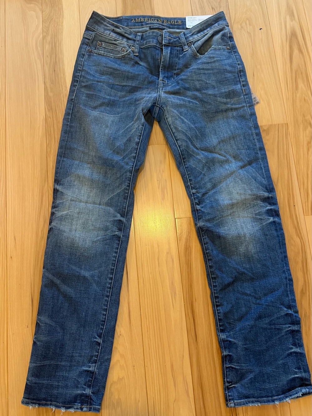 American Eagle Outfitters Dark Blue Straight Leg Jeans